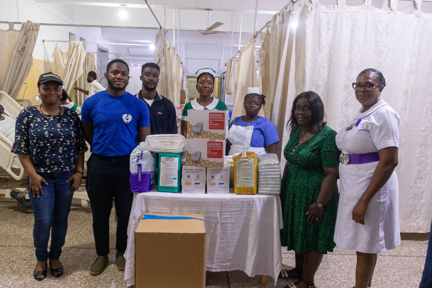 Heart to Heart Ghana Foundation donation handover at Korle-Bu Stroke Ward